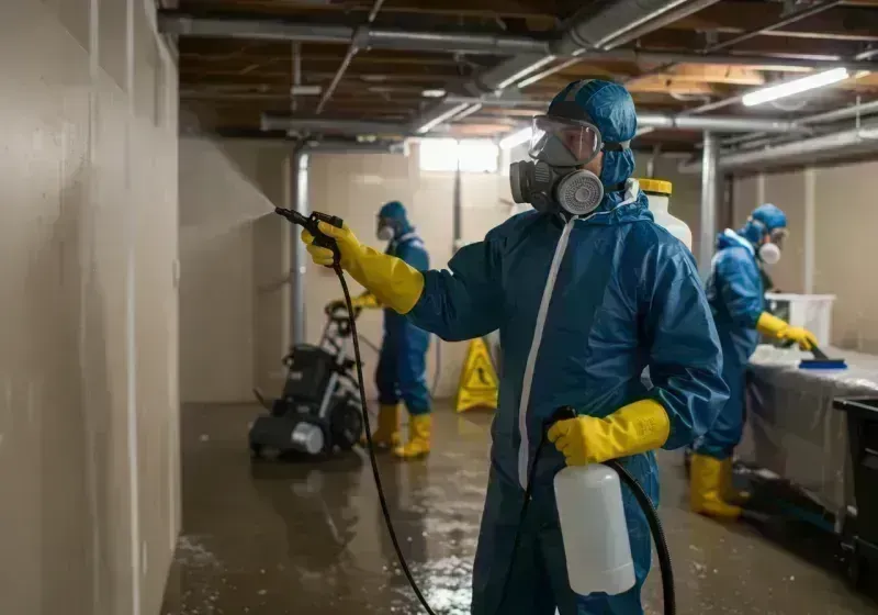 Basement Sanitization and Antimicrobial Treatment process in Matteson, IL